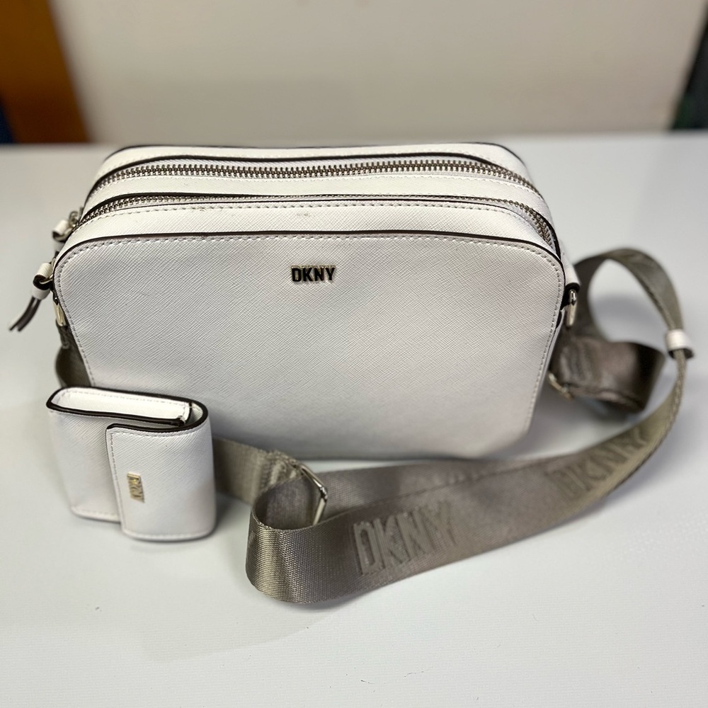 DKNY White Camera crossbody bag